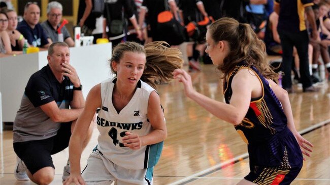 Gold Coast Seahawks basketball player Katie Deeble. Picture: Ric Lawyer