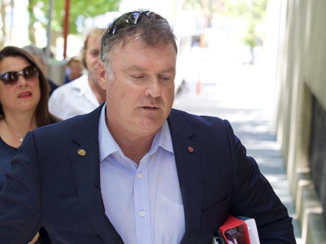 West Australian Senator Rod Culleton arrives at The Federal Court in Perth. Picture: AAP / Richard Wainwright