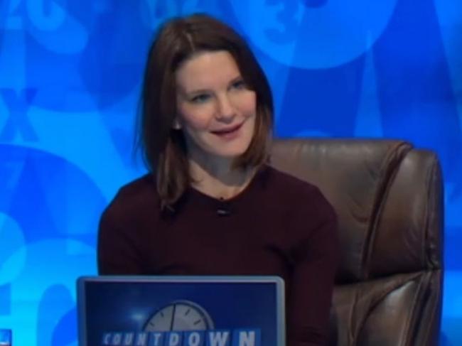 Rachel Riley is embarrassed after spelling out 'Bumhole' on UK TV show Countdown.