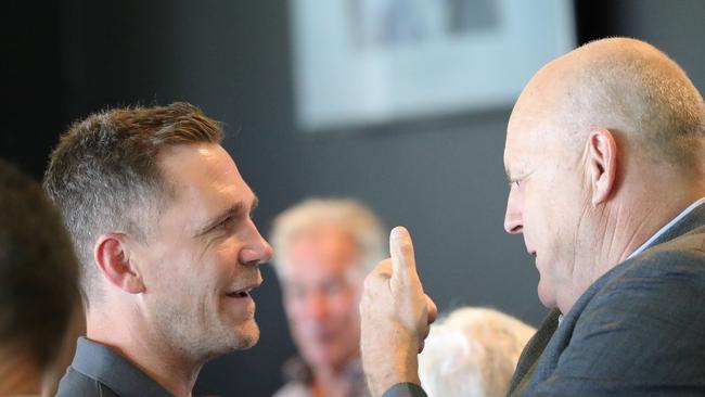 Geelong champions Joel Selwood and Billy Brownless. Picture: Mark Wilson