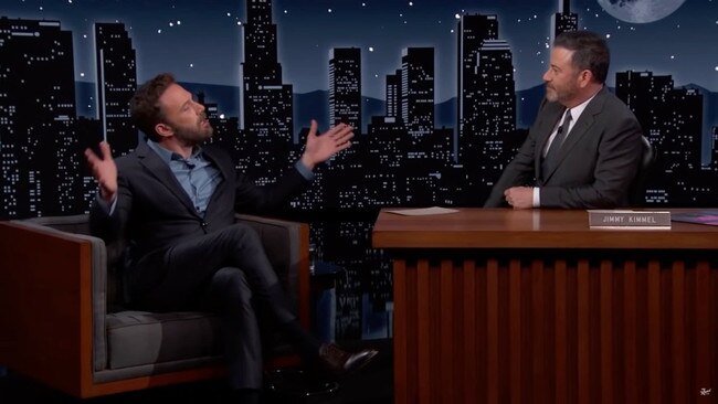 Ben Affleck appeared on Jimmy Kimmel Live. Picture: Jimmy Kimmel Live