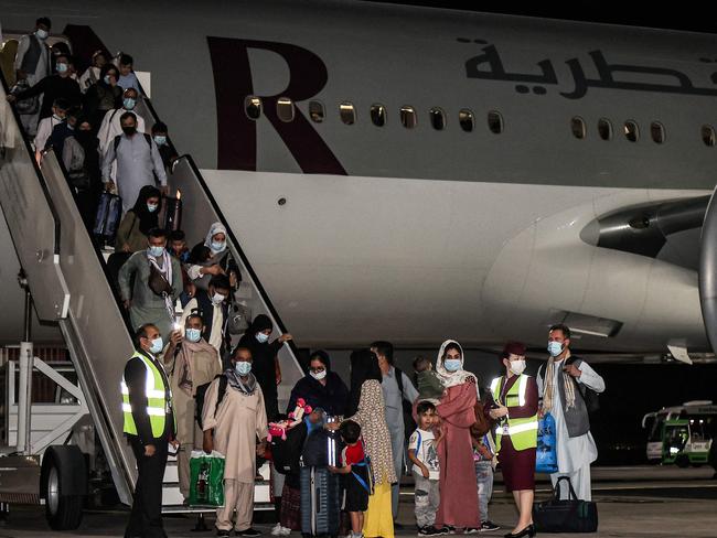 The flight carrying foreigners was the first out of the Afghan capital since the conclusion of the US withdrawal. Picture: AFP