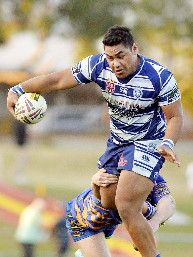 IRL under 19s semi-final Brothers v Norths, AJ Raeli in action.