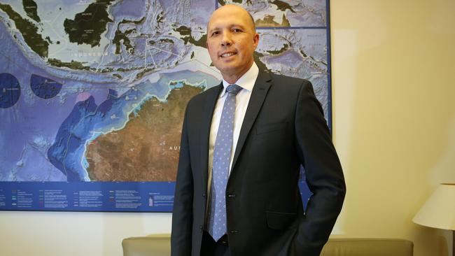 Home Affairs Minister Peter Dutton in Parliament House. Picture: Gary Ramage