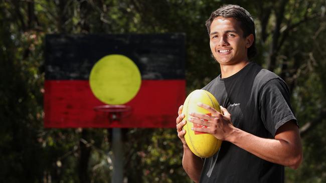 Jamarra Ugle-Hagan at the family home on the Framingham Aboriginal Reserve outside of Warrnambool. Picture: Michael Klein