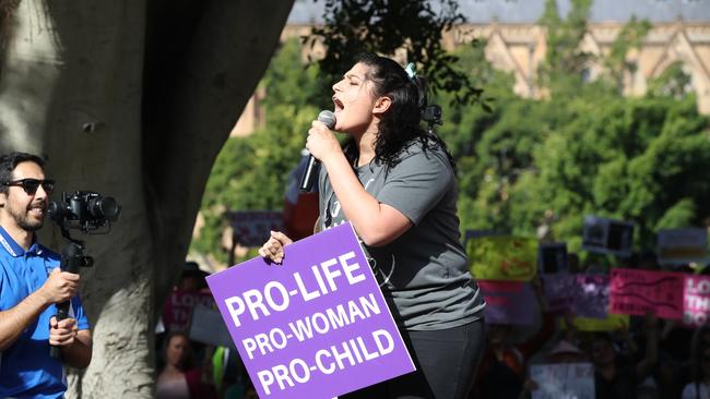 A large Anti-Abortion rally has been organised in Hyde Park today drawing a crowd in the thousands. Picture: David Swift