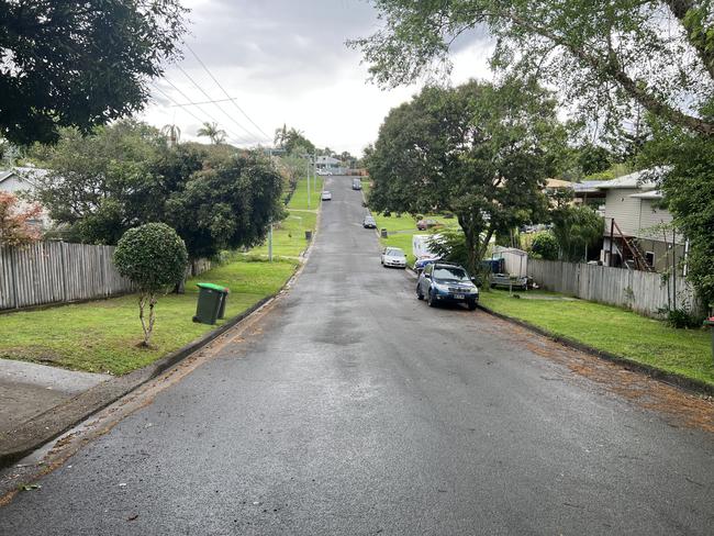 Sergeant Mark Maxwell was patrolling Murwillumbah when he stopped to check on a man and an injured woman walking along Wentworth Street, pictured, about 4.45pm on Monday October 31, 2022. Picture: David Bonaddio