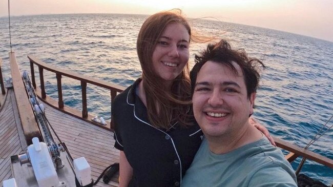 Higgins and Sharaz on holiday in Maldives.