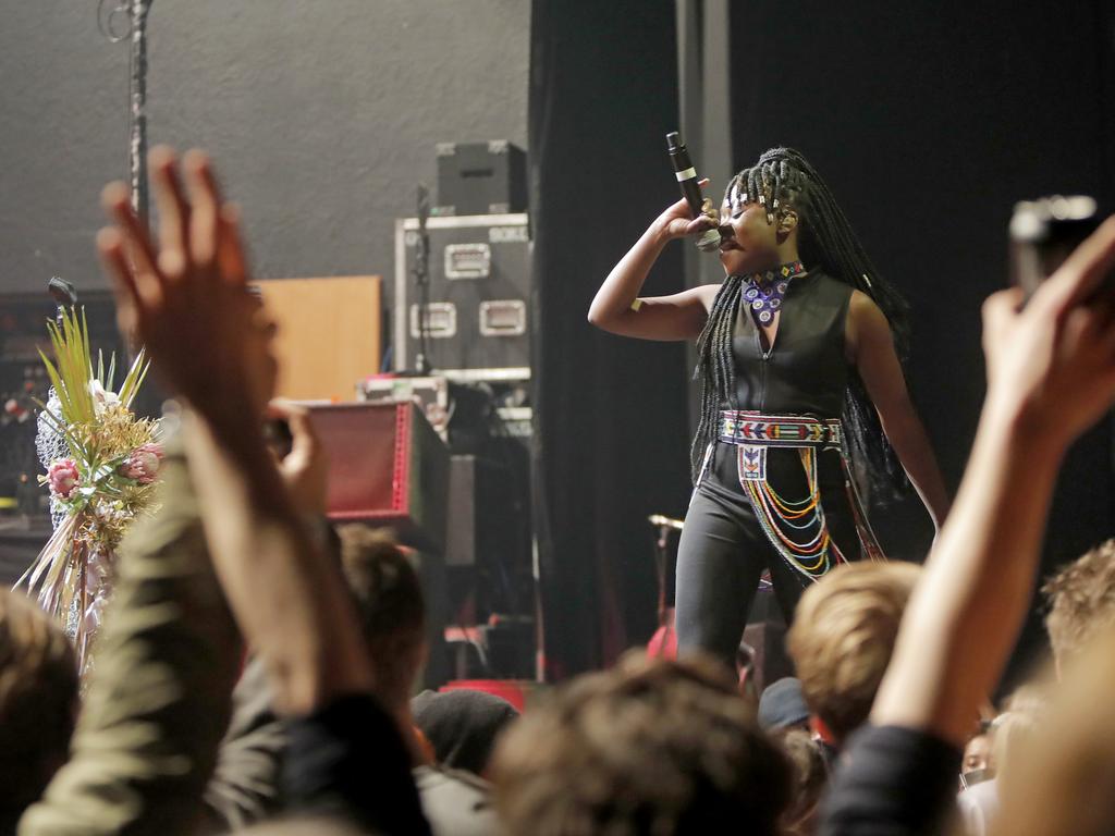 Sampa The Great performs at Dark Mofo's Night Mass at the Odeon Theatre. Picture: PATRICK GEE