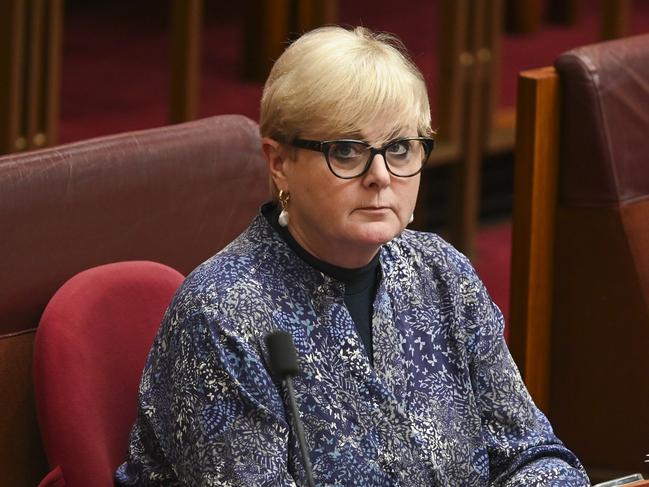 CANBERRA, AUSTRALIA, NewsWire Photos. AUGUST 3, 2023: Senator Linda Reynolds during Question Time in the Senate at Parliament House in Canberra. Picture: NCA NewsWire / Martin Ollman