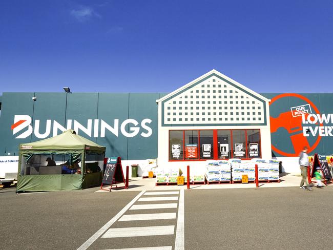 The couple chose a Bunnings store as the venue to celebrate their wedding. Picture: Supplied