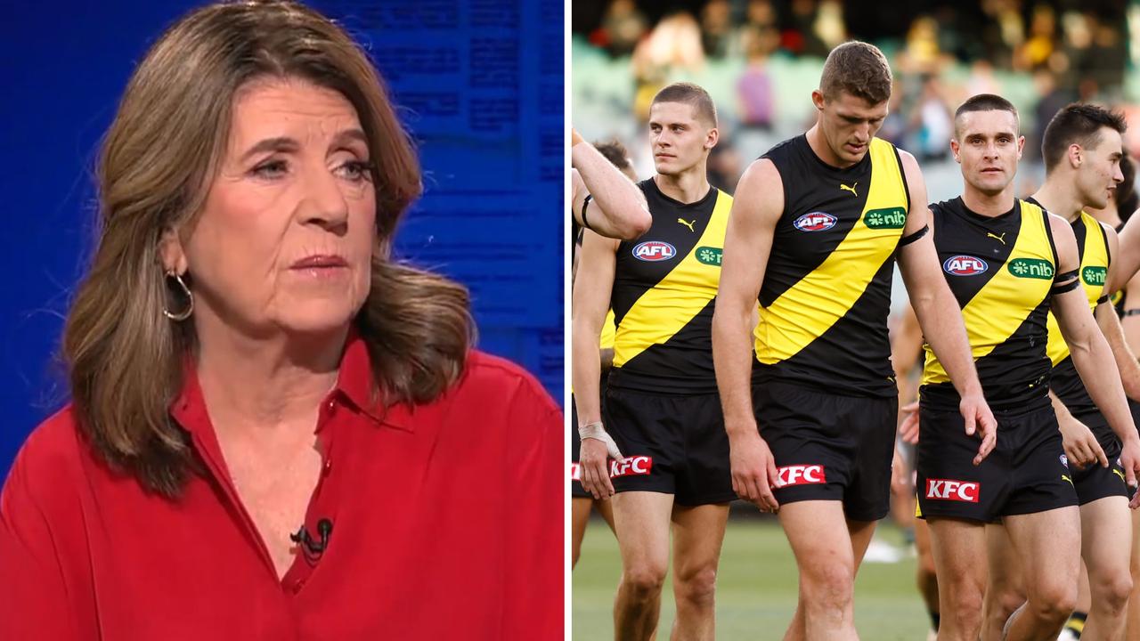 Veteran journalist Caroline Wilson says she doesn’t think Richmond needs to ‘bottom out’ and defended her comments that the club was “completely shafted” in the 2024 AFL fixture.