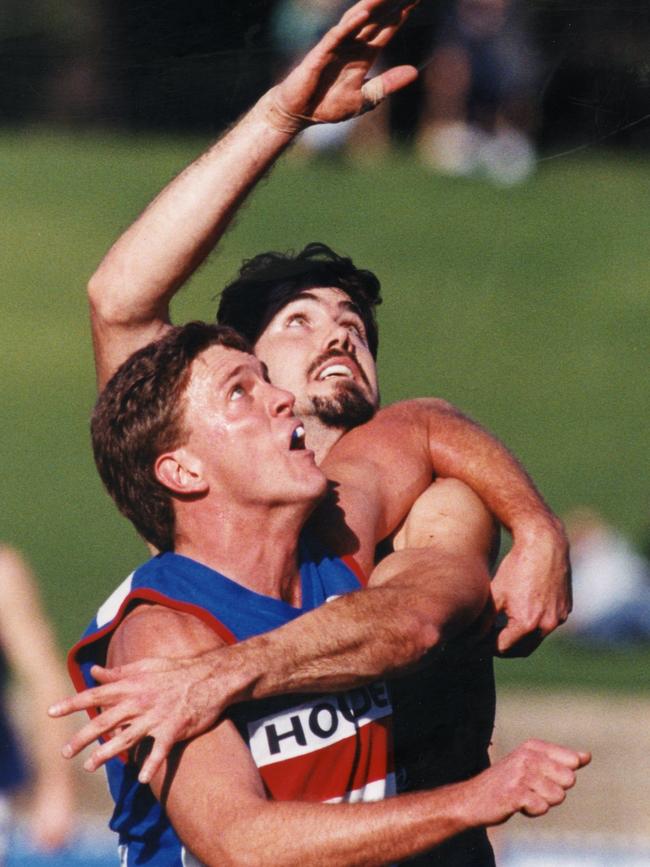 Simon Luhrs in action up forward for Central in 1995. Picture: Sarah Reed