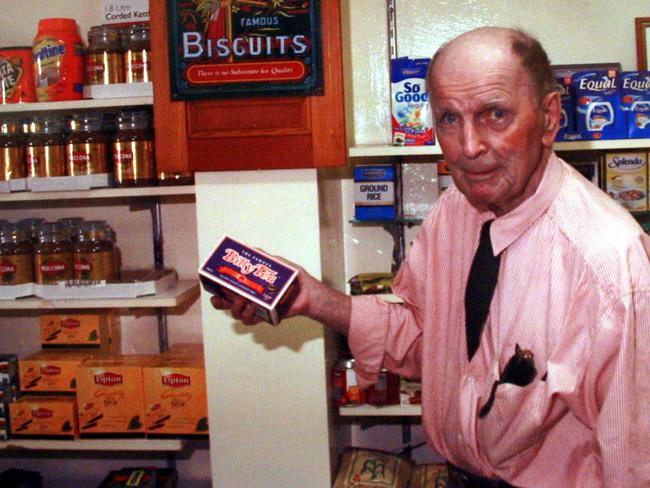 Frank Newbery pictured in his local store in February 2006 in Newcastle. Frank was murdered on Monday 12th 2007. Pic: Lindsay Moller