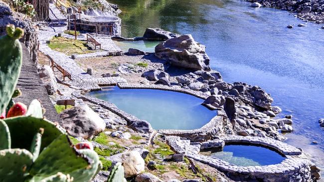 Thermal pools, Colca Lodge, Peru.