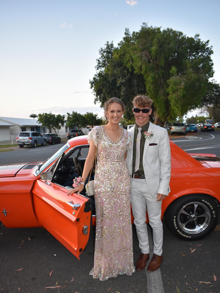 Hannah McLean and Ryan Leary at Mirani State High School formal at Ocean International on September 8, 2023. Photo: Zoe Devenport