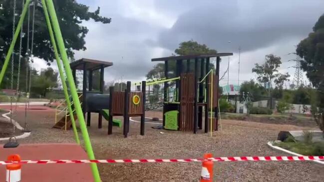 Building material found in bark at popular playground