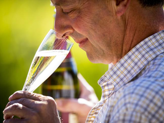 Claudio Radenti, of Freycinet Vineyard, has delighted in taking over the family tradition of gently handcrafting the wines. Tourism Tasmania/Rob Burnett