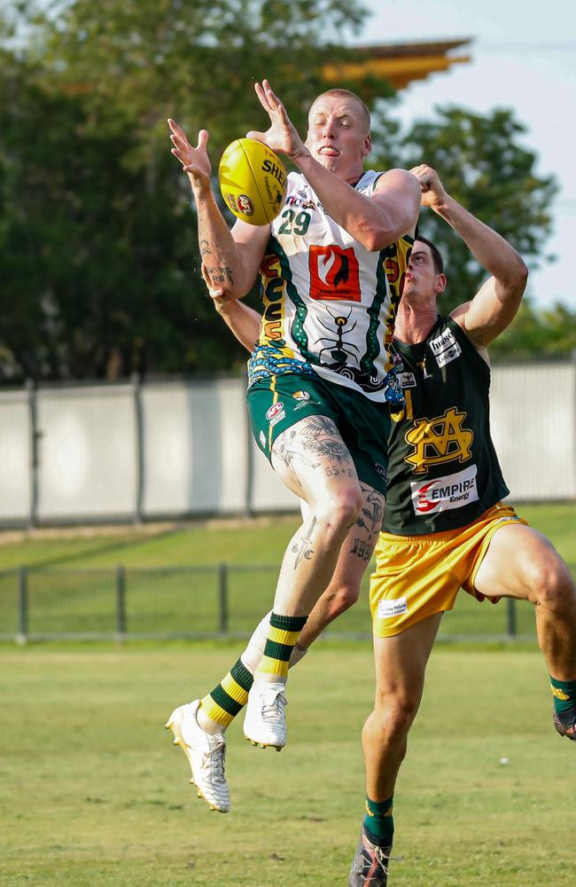 PINT interstate player Riley Mayne (#29). Picture: AFLNT Media / Celina Whan.