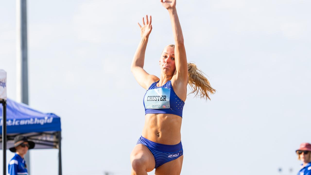 Townsville athlete Zoe Chester in action at the 2024 Athletics North Queensland championships. Picture: Supplied