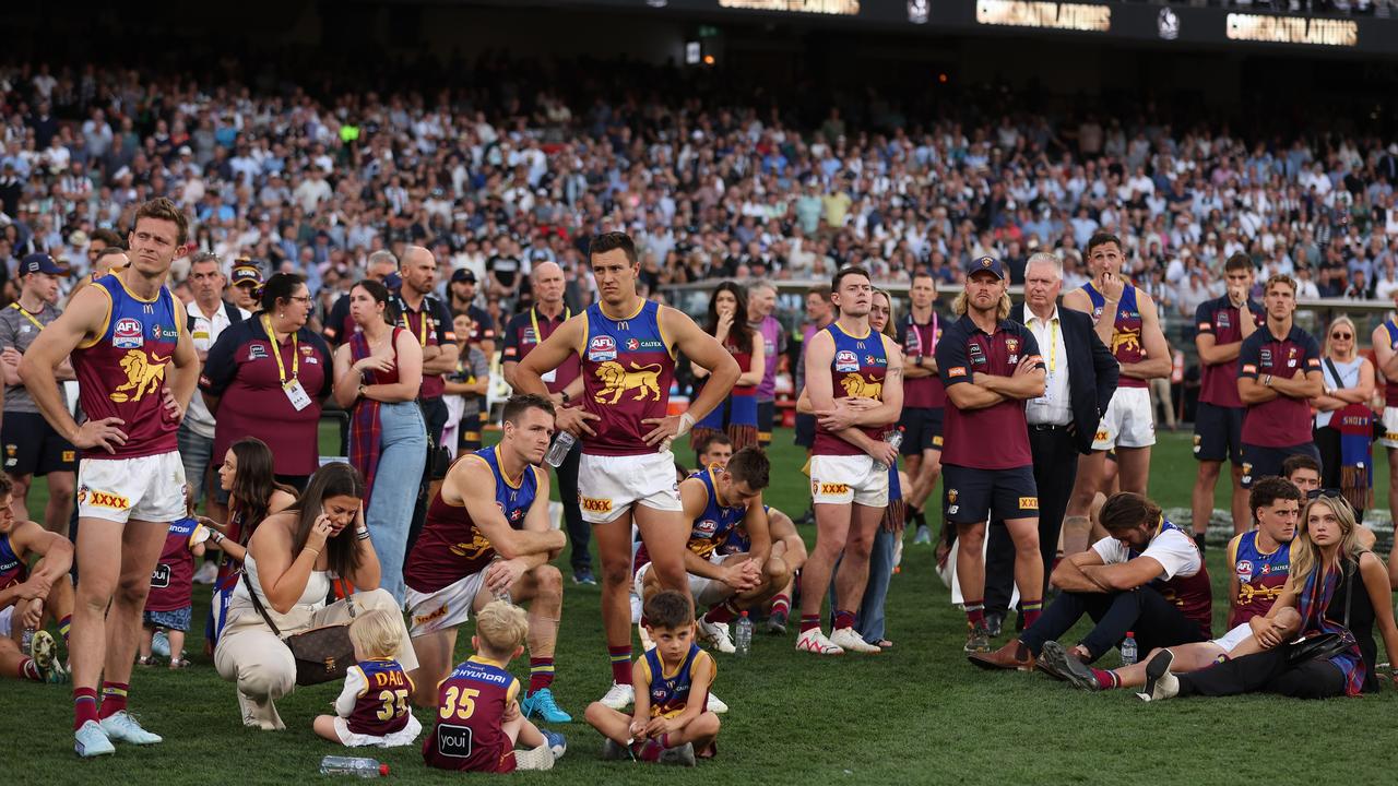 They’re all in this together. Photo by Robert Cianflone/AFL Photos/via Getty Images.