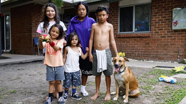 The family of the late Warren Eaton, outside their home after Mr Eaton’s death, were there when paramedics tried unsuccessfully to revive him.