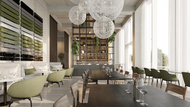 Artist's impression of a bar inside the $200m Adelaide GPO Hotel development. Supplied by Greaton