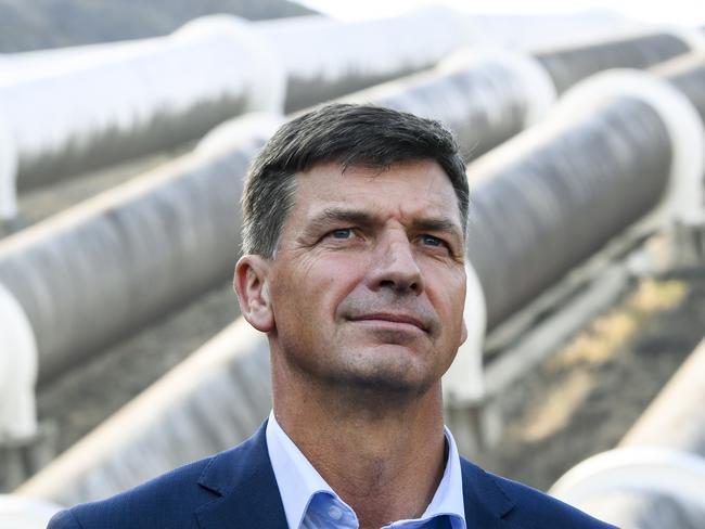 Energy Minister Angus Taylor will vow to reduce the spot price in the national electricity market. Picture: Lukas Coch