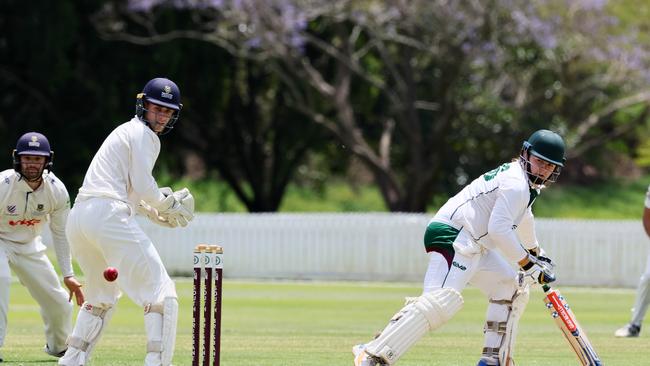 Logan Duval hit a century for South Brisbane. Photo: Tertius Pickard