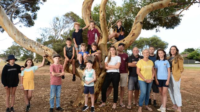 Angry residents at Helmsman Terrace Park. Picture: Michael Marschall