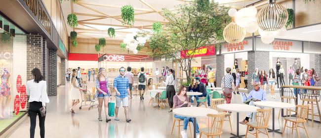 An artist's impression inside the Arndale Shopping Centre in Springwood after the $15 million refurbishment.