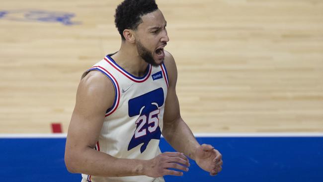 Ben Simmons is in career-best form for the Philadelphia 76ers. Picture: Mitchell Leff/Getty Images