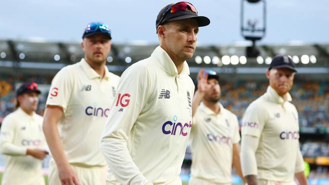 Joe Root’s three quicks are his only hope of salvaging the first Ashes Test. Picture: Chris Hyde/Getty