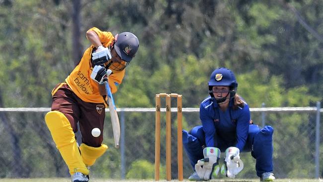 Ipswich Logan Hornets women's cricket team played Sandgate Redcliffe at Baxter Oval on Sunday. Brenda Tau.