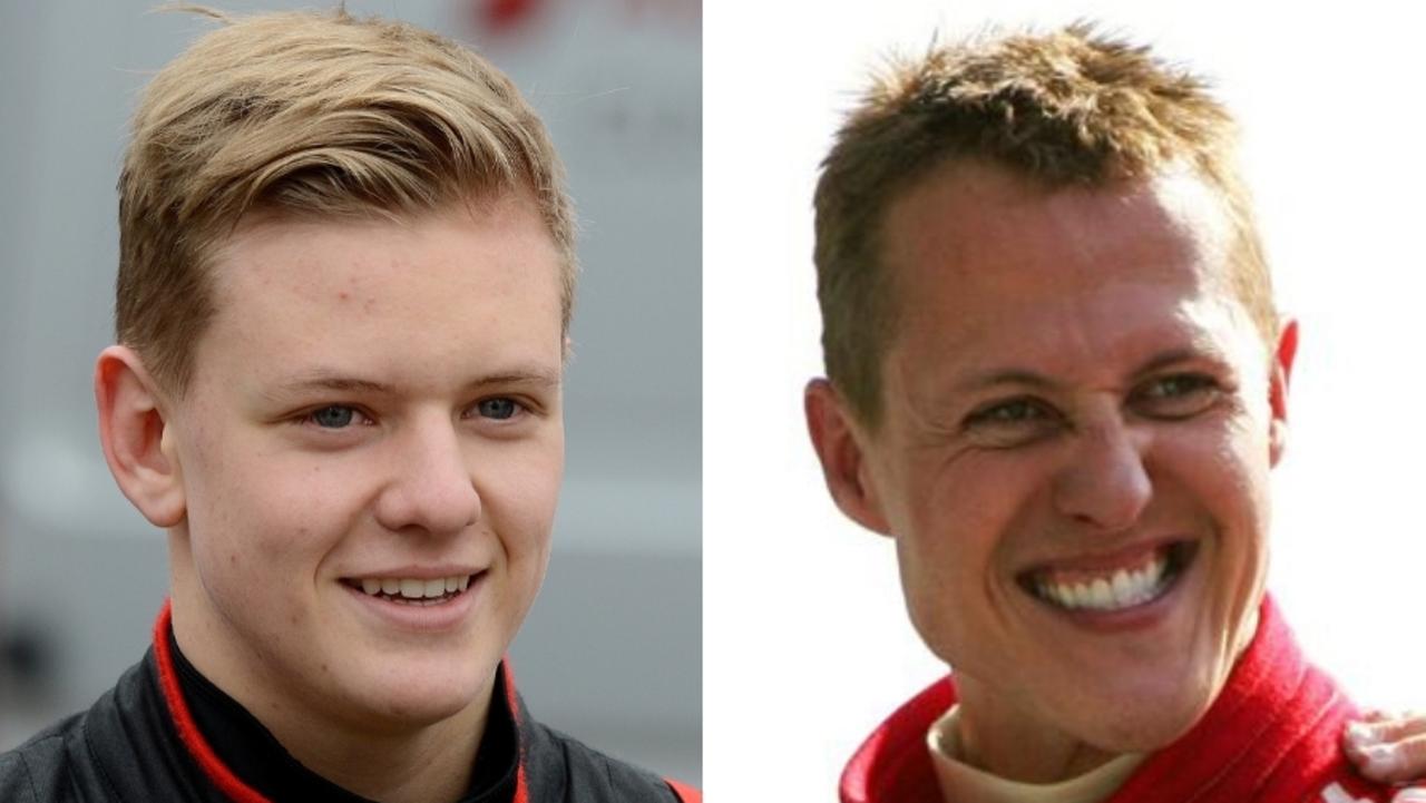 Mick Schumacher, who will race in F1 for Haas next season, and Michael Schumacher.