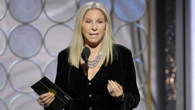 Barbra Streisand at the 75th Annual Golden Globe Awards.