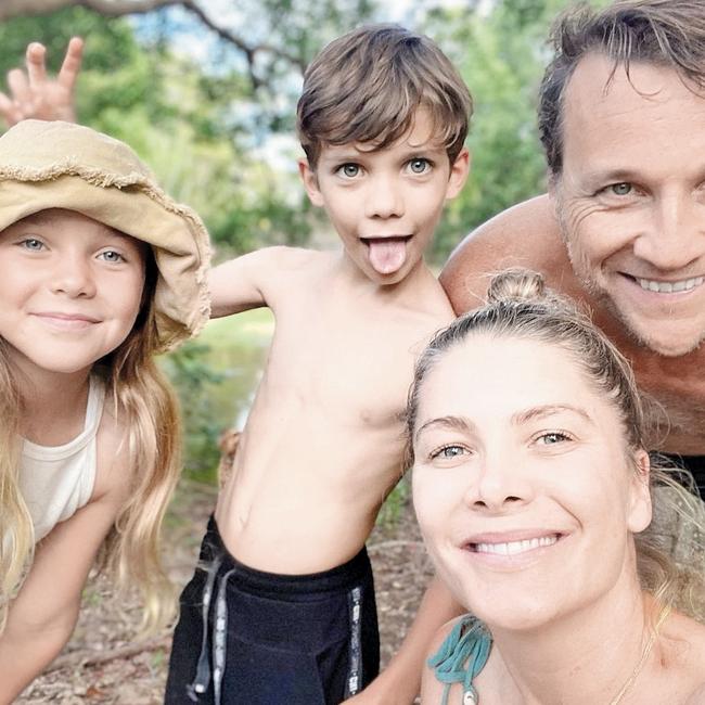 Natalie Bassingthwaighte with her family.