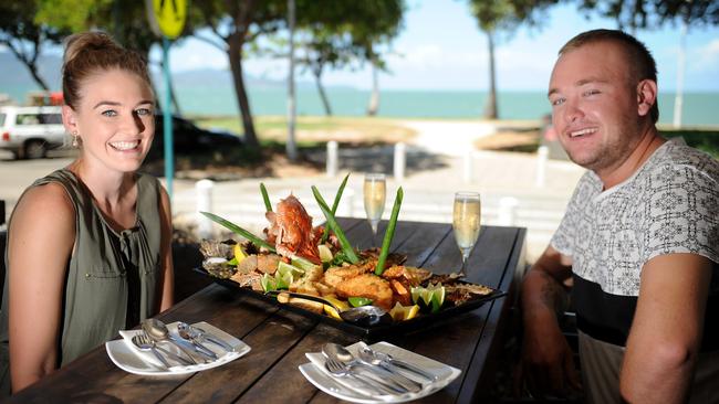 The Watermark has amazing food with a view of The Strand.