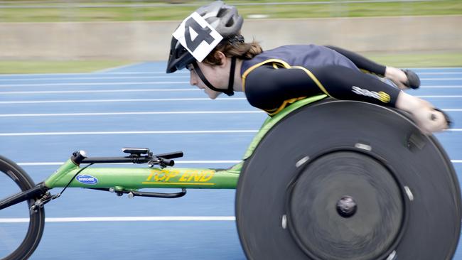 Cormac Ryan in the 800m wheelchair race.