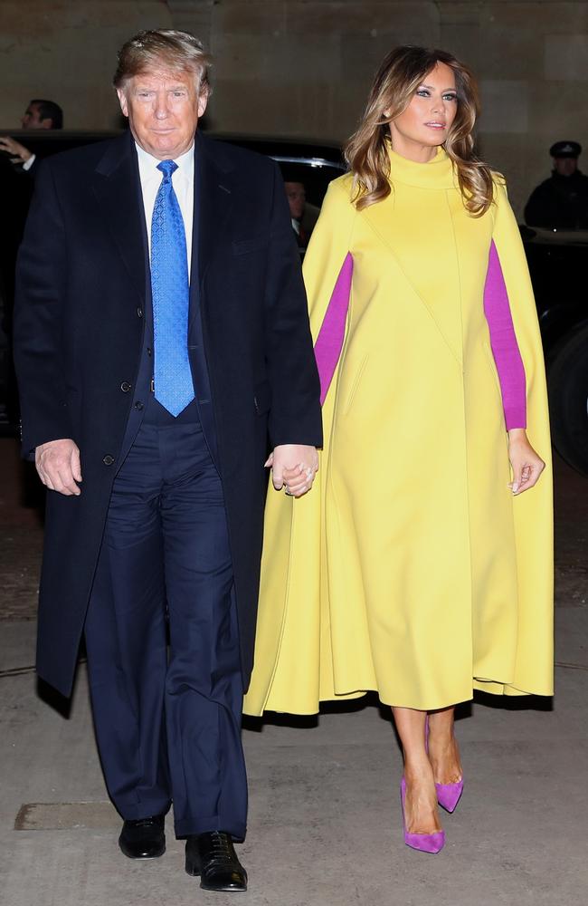 President Donald Trump and First lady Melania Trump, pictured on an official engagement in London last year. Picture: Getty Images