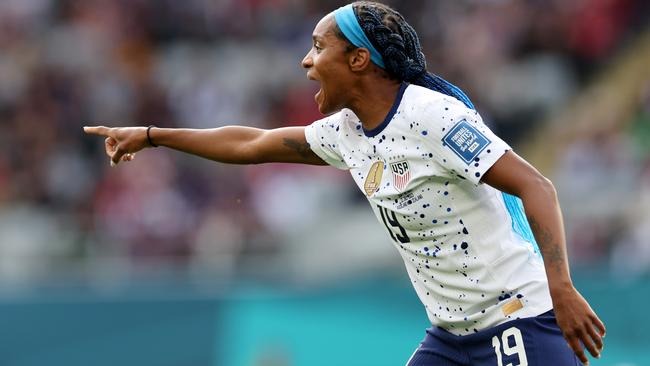 Dunn started at left back for the USWNT in their World Cup opener. Picture: Jan Kruger – FIFA/FIFA via Getty Images