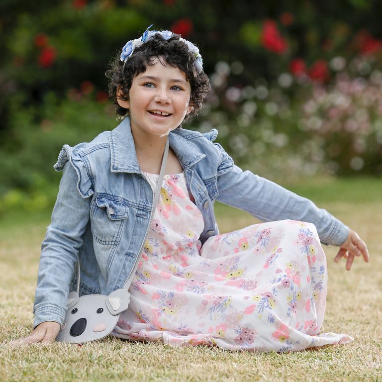 Isla is cancer free, back at school, back at dancing classes and has plans to be a singer like Katy Perry when she grows up. Picture: Alex Coppel