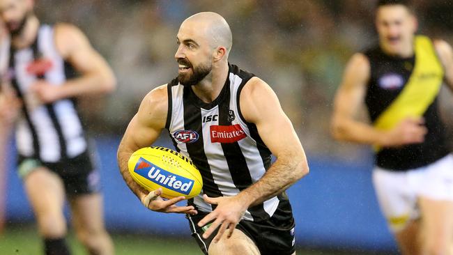 Steele Sidebottom loves having the ball in his hands. Picture: Michael Klein