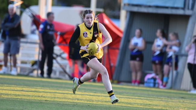 Caloundra Panthers women's player Jesse McMillan in action. Picture: Jillo's Sporting Pics