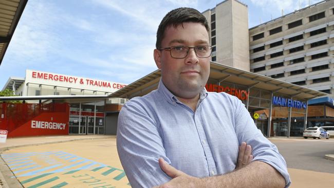 ASMOF NT president Dr Thomas Fowles outside the Royal Darwin Hospital. Picture: Julianne Osborne