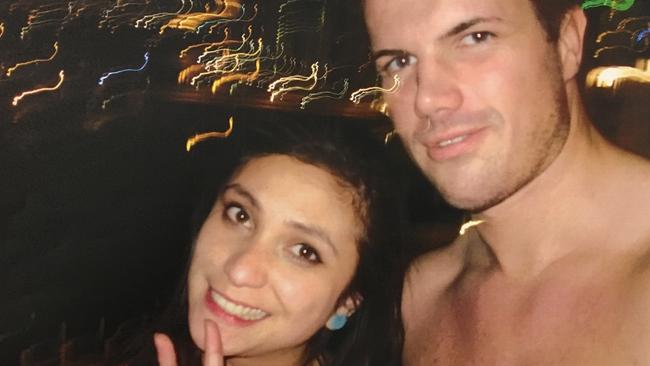 A photo of Gable Tostee and Warriena Wright inside his apartment in the hours before she died. PIC: Supplied