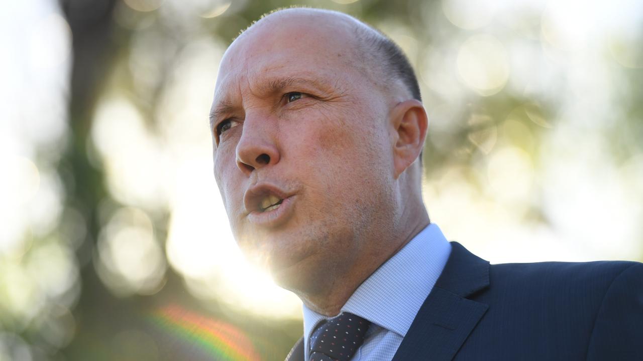 Minister for Home Affairs Peter Dutton. Picture: AAP