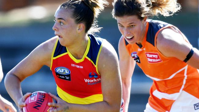 The Crows hope Ebony Marinoff gets a discount on her suspension. Picture: AAP