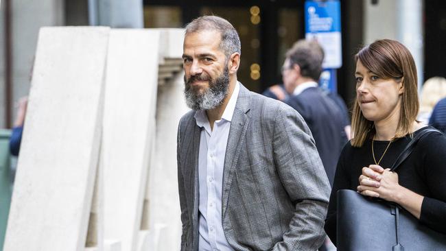 Executive chairman and CEO of Grocon, Daniel Grollo arrives at law firm King Wood Malleson's on Collins Street. Aaron Francis/The Australian