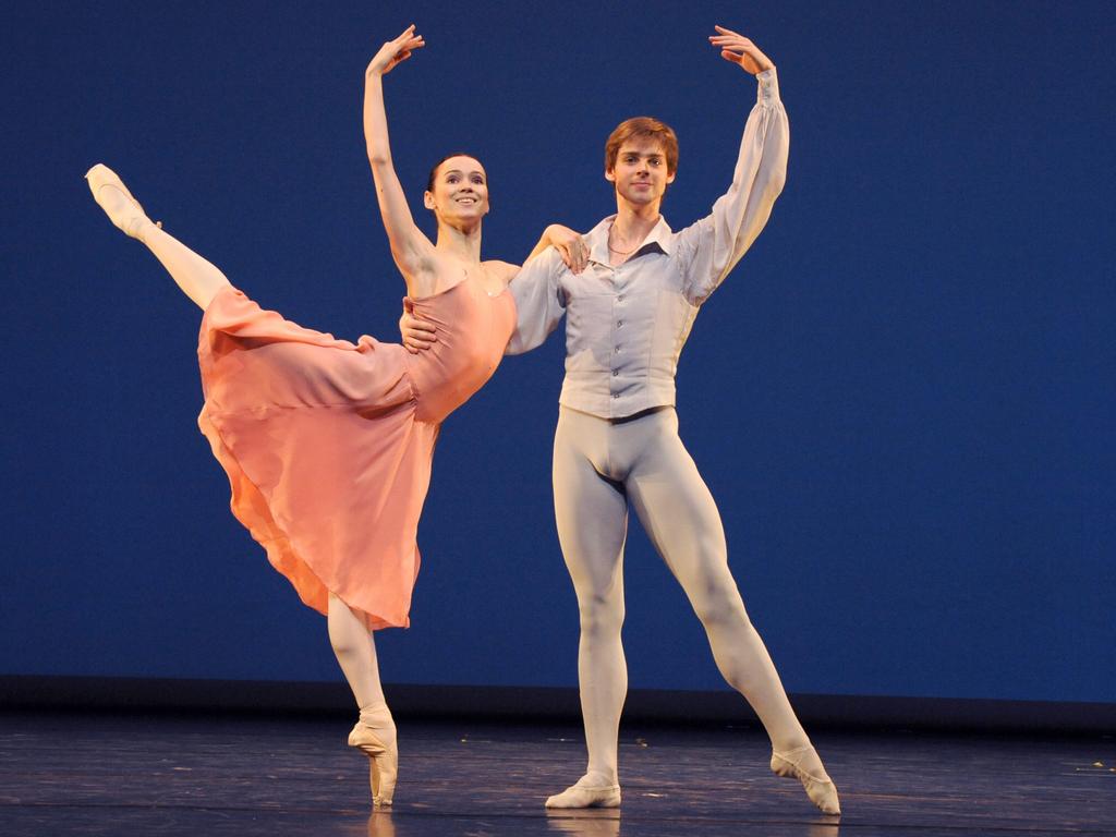 Vladimir Shklyarov and Olesya Novikova perform Tchaikovsky Pas de Deux at Sadlers Wells Theatre in London. Picture: Getty Images